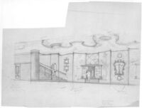 Miami Theatre, Florida, foyer and stair, preliminary sketch
