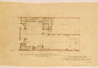 Miami Theatre, Florida, first floor plan, preliminary sketch
