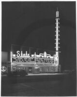 State Theatre, San Diego, facade, night