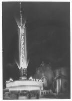 Linda Vista Theatre, Mexico City, photograph of rendering, night scene