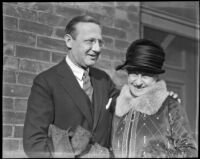 Film producer and co-founder of Paramount Pictures, Jesse L. Lasky, with older woman.