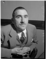 Paul Mantz, motion picture stunt pilot and consultant.  Circa February 1936.