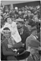Spectators on opening day of Santa Anita's fourth horse racing season, Arcadia, December 25, 1937