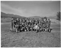 Team photo of the California Golden Bears a few days before their victory over the Alabama Crimson Tide in the 24th Rose Bowl Game, December 29, 1937