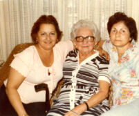 Three women posing