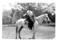 Teenage girl on a horse