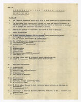 Specification check list, accessories, undated