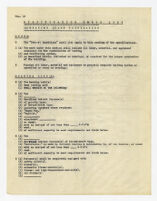 Specification check list, heating and ventilating, undated