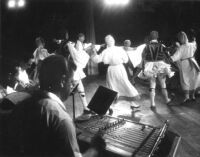 Concert photo of what appears to be Persian music and dance