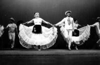 Dancers perform at the UCLA Mexican music ensemble spring concert 1964 - Ballet Folclórico of the University of Guadalajara's Escuela de Artes Plásticas
