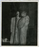 Composer Leon René and jazz musician Count Basie, Los Angeles, 1940s