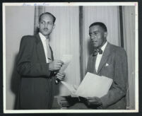 Attorney Leo Branton, Jr. and an unidentified man, Los Angeles, 1950s