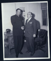 Pastor Clayton D. Russell with Judge Leonard Kaufman, Los Angeles, 1948