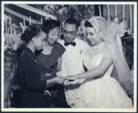 Hamilton T. Boswell and his wife Eleanor on their wedding day, Los Angeles, 1939