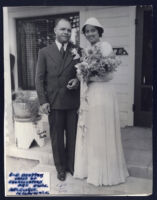 B. B. Bratton and Angelique DeLavallade on wedding day, 1939