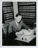 David Williams in a law office, Los Angeles, 1940s