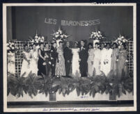 Master of ceremonies Walter L. Gordon, Jr. at Les Baronesses event, Los Angeles, 1940s