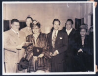 Herbert and Lillian Mills, Walter L. Gordon, Jr., Leonard Reed, and Jimmy and Dorothy Mundy, Los Angeles, 1940s