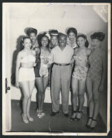 Jimmy Lunceford with group of women, Los Angeles 1940s
