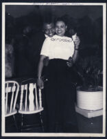 George "Sandy" Jackson and his wife Muriel at a party, Los Angeles, early 1950s