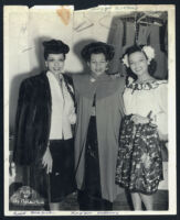 Hadda (Hopgood) Brooks, Maggie Hathaway, and Dorothy Dandridge at Gibbs Jockey Club Cafe, Los Angeles, 1940s