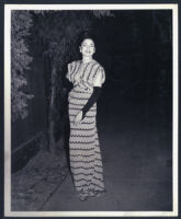 Ethel (Sissle) Gordon posing outside, Los Angeles, 1940s