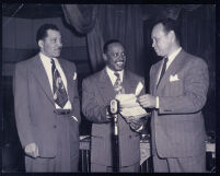 Walter L. Gordon, Jr., Lionel Hampton, and Charles Drew at the Plantation Club, Los Angeles, late 1940s