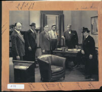 Maceo Scheffield, Arthur Ray, and other actors in a still from a movie, Los Angeles, late 1930s or early 1940s