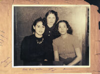 Tila de los Santos, her sister, and Bonnie, Los Angeles, 1940s