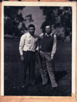 Heavyweight champion Joe Louis on the golf course, Los Angeles, 1940s