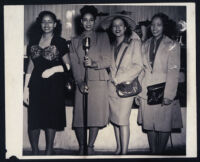 Lillian Lomax and three unidentified women, Los Angeles, 1940s