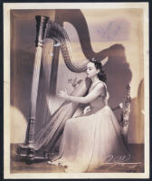 Harpist Olivette Miller, 1940s