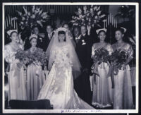 Wedding of Jackie Robinson to Rachel (Isum) Robinson, Los Angeles, 1946