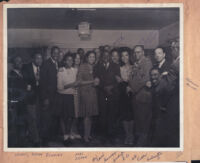 Group with Dr. William Goodloe at Villa Arlington in Los Angeles, 1940s