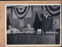 Attorney Vince Monroe Townsend, Jr., candidate for Congress, with B. B. Bratton and Lt. Gov. Goodwin Knight, Los Angeles, 1947 or 1948