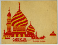Souvenir photograph folder from Oasis Club, Los Angeles, 1951