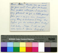 Postcard to Henry Miller from Hans Reichel