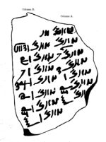 Ostracon with Demotic School Exercise