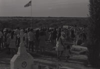 View of Veteran's funeral ceremony
