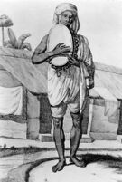 Photo of an engraving of an Indian playing dariph or dafta