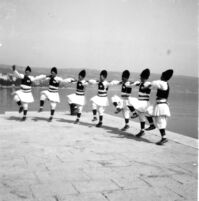Small photo of sword dancers from Miravci