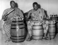 Robert Ayitee and Robert Bonsu with Ewe drums at t