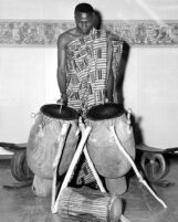Robert Bonsu with Ashanti drums