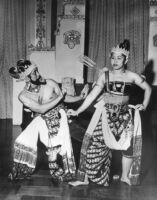 Male and female dancers performing at the Indonesian Embassy in Washington D.C