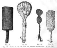 Illustration of four rattles