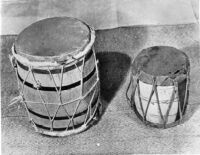 Photo of two double-headed barrel drums