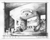 Mexico Theatre 1945, photograph of rendering, foyer