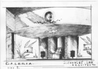 Mexico Theatre, 1945, photograph of perspective sketch, balcony