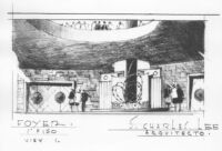 Mexico Threatre 1945, photograph of rendering, foyer
