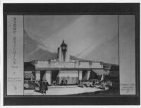Municipal Light, Water & Power, Los Angeles, photograph of rendering
